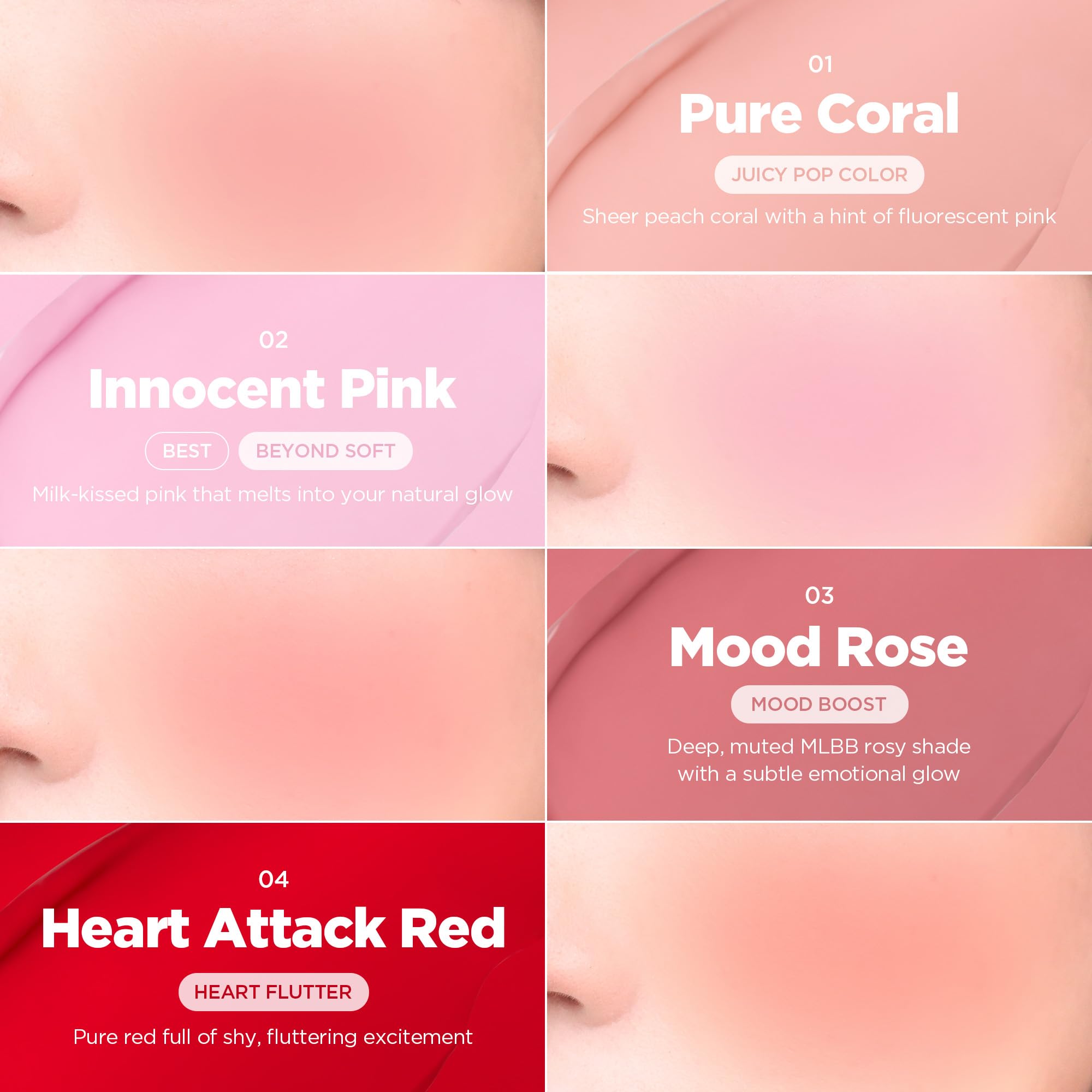 lilybyred Luv Beam Cheek Balm soft creamy texture feels luxe and comfortable on skin.