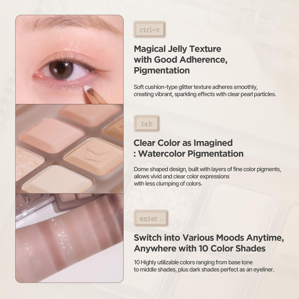 Lilybyred Mood Keyboard – shimmers lumineux pour un éclat longue durée.