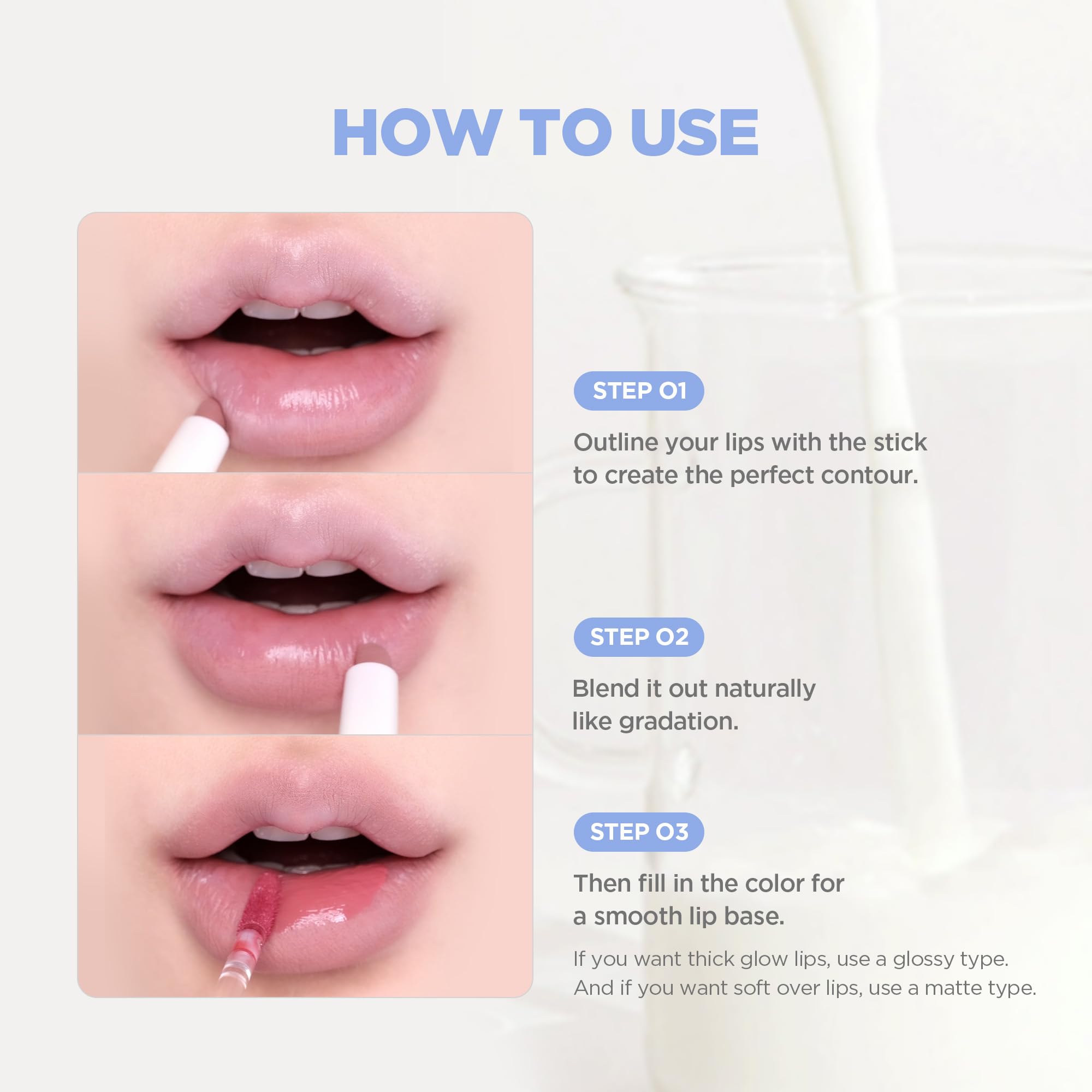 Lilybyred Smiley Lip Blending Stick creamy glide for effortless color.