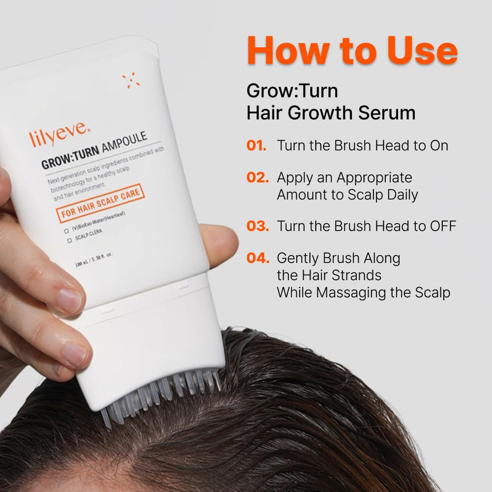 LilyEve GrowTurn est conçu pour une utilisation quotidienne sur cheveux mouillés ou secs.