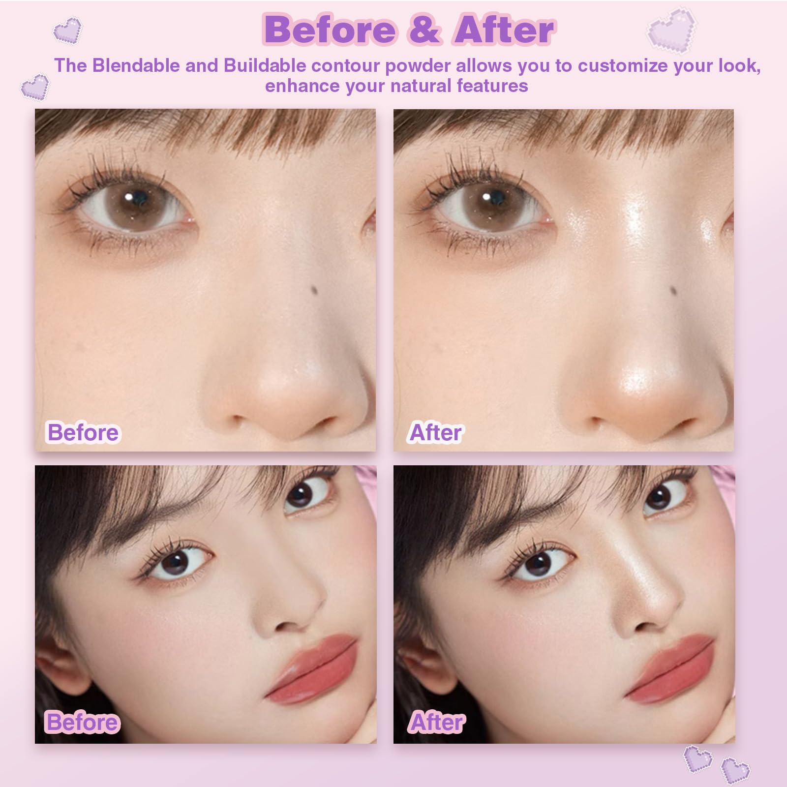 Lilyloria palette avec miroir: maquillage en déplacement et retouches faciles.