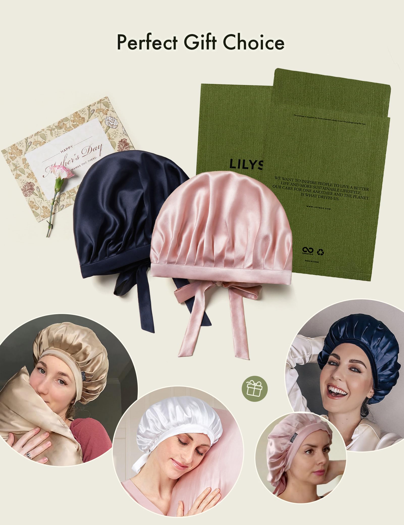 Bonnet LilySilk voyage compact, parfait pour les déplacements.