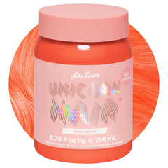 Lime Crime Neon Peach — bouteille de coloration prête à l’emploi pour une teinte audacieuse.