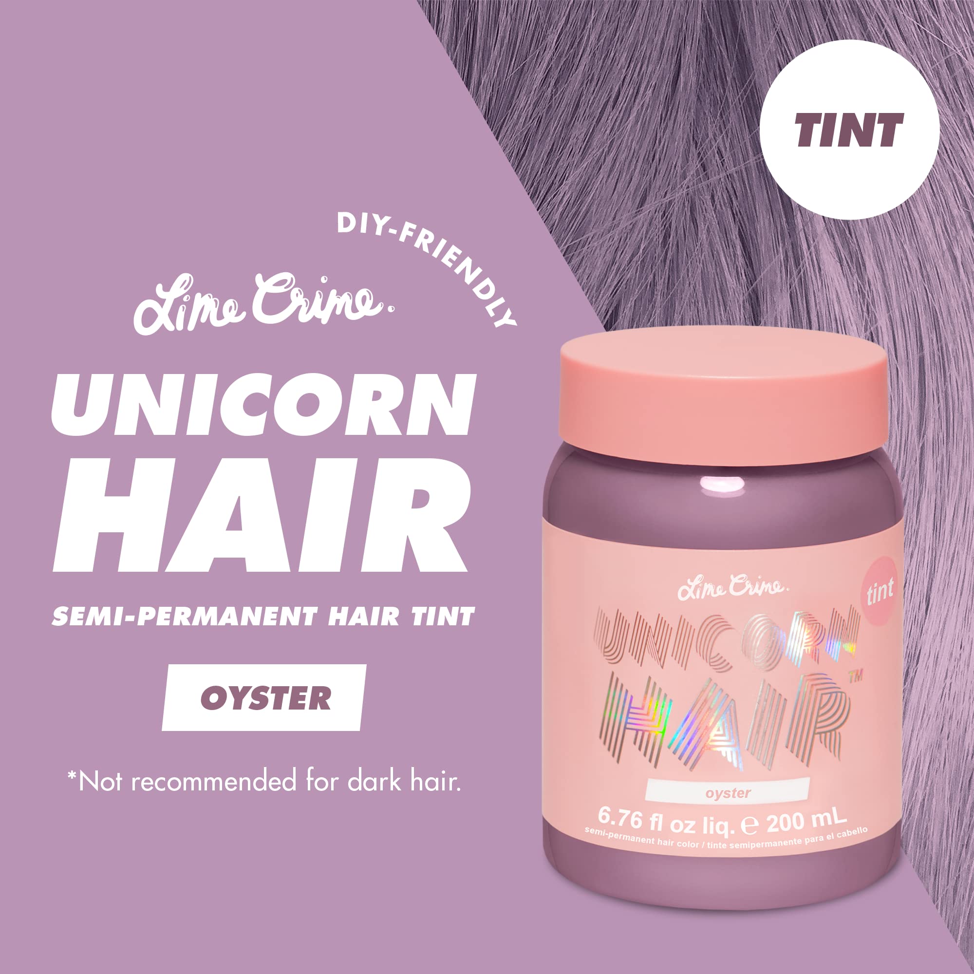 Lime Crime Unicorn Hair Oyster - applicateur inclus pour une application précise et homogène.