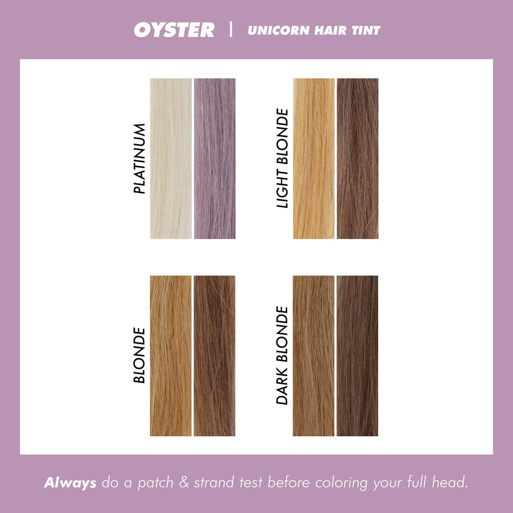 Lime Crime Unicorn Hair Oyster : test patch recommandé avant coloration sur l’ensemble.