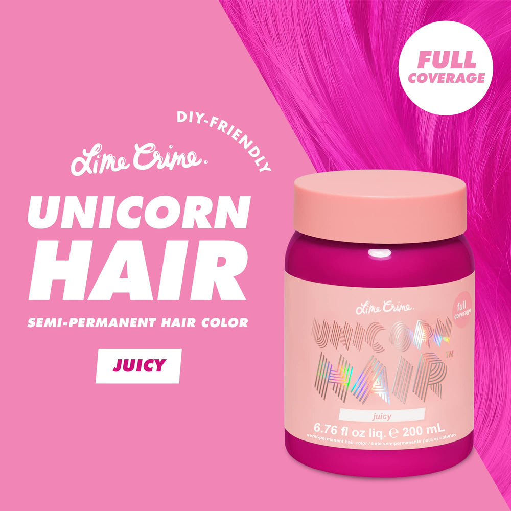 Lime Crime teinture licorne emballage — présentation pratique pour usage à domicile.