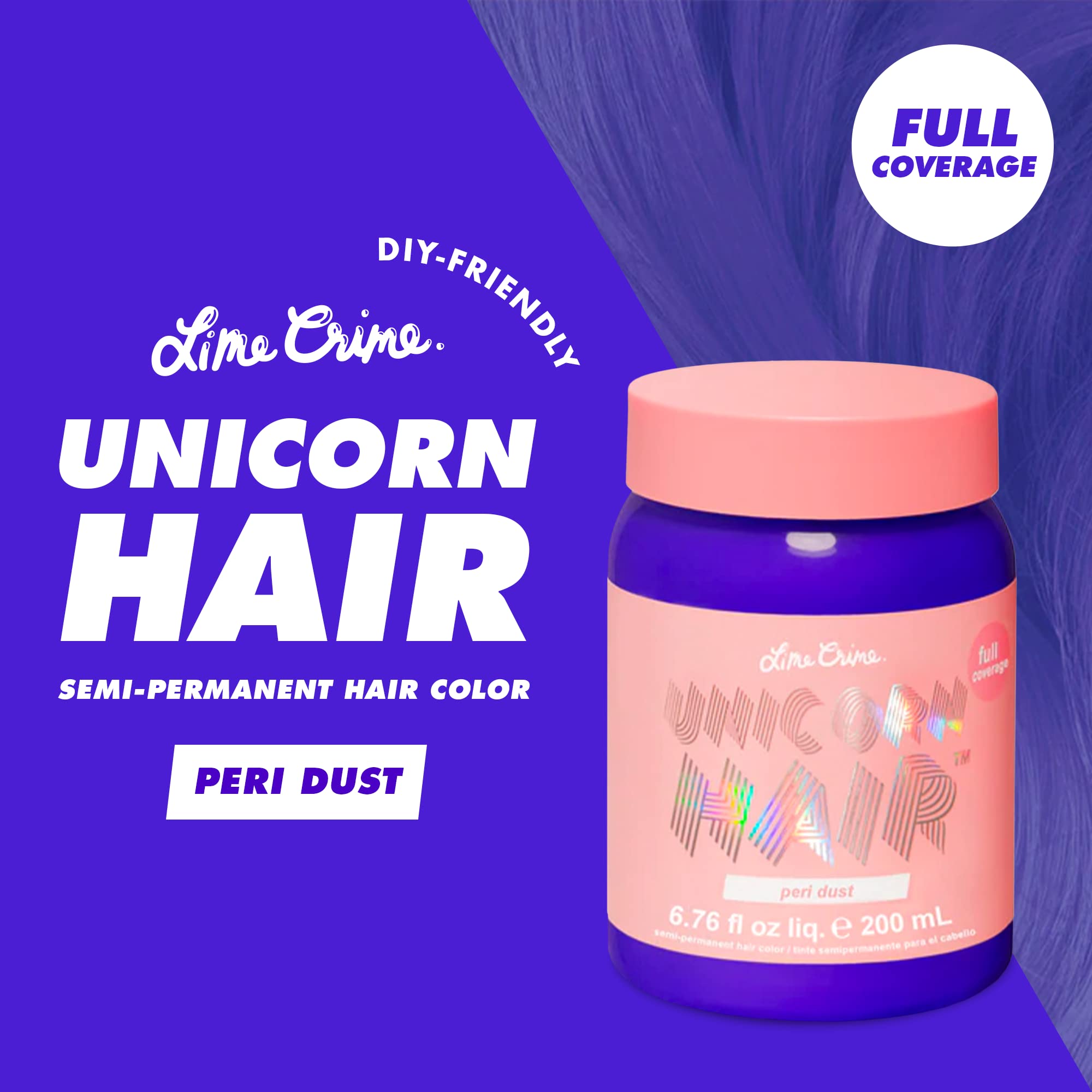 Emballage Lime Crime Unicorn Peri Dust prêt pour transformation maison.