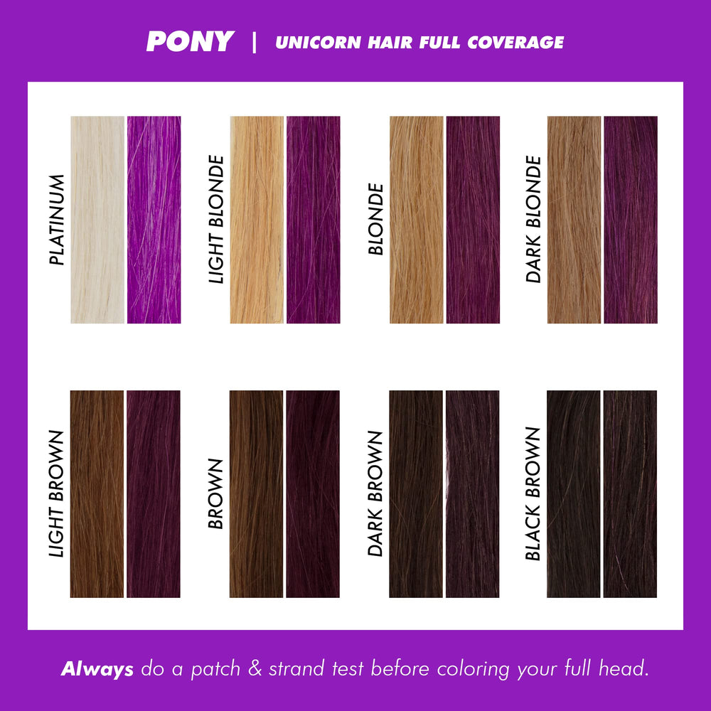 Lime Crime Pony Teinture échantillon couleur pour prévisualiser le rendu