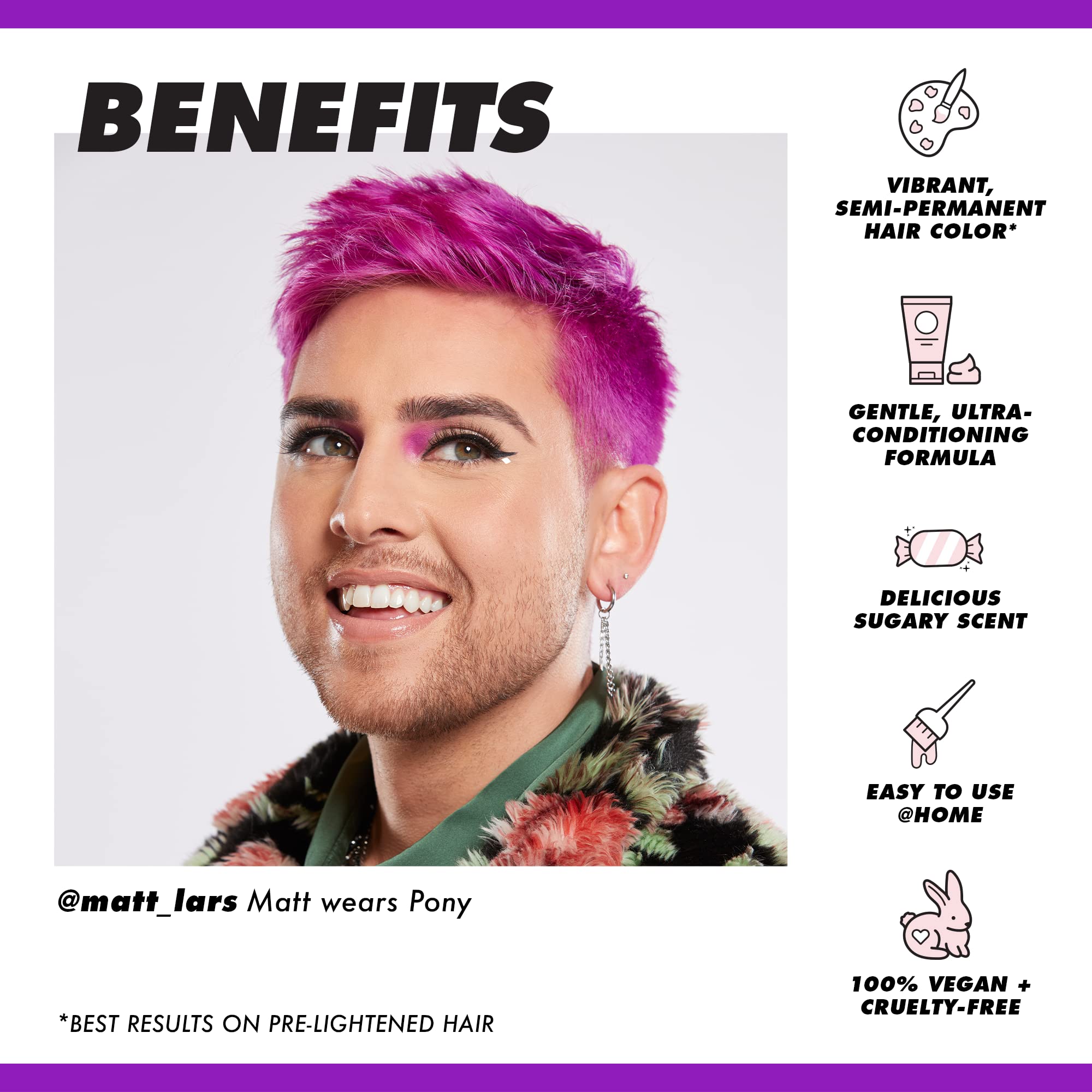 Lime Crime Pony Teinture test patch pour vérifier la réaction des cheveux