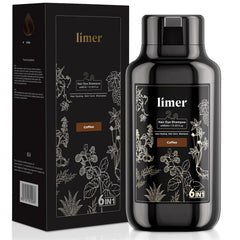 Limer Shampoing couleur Café – bouteille affichant une teinte naturelle prête à l'emploi.