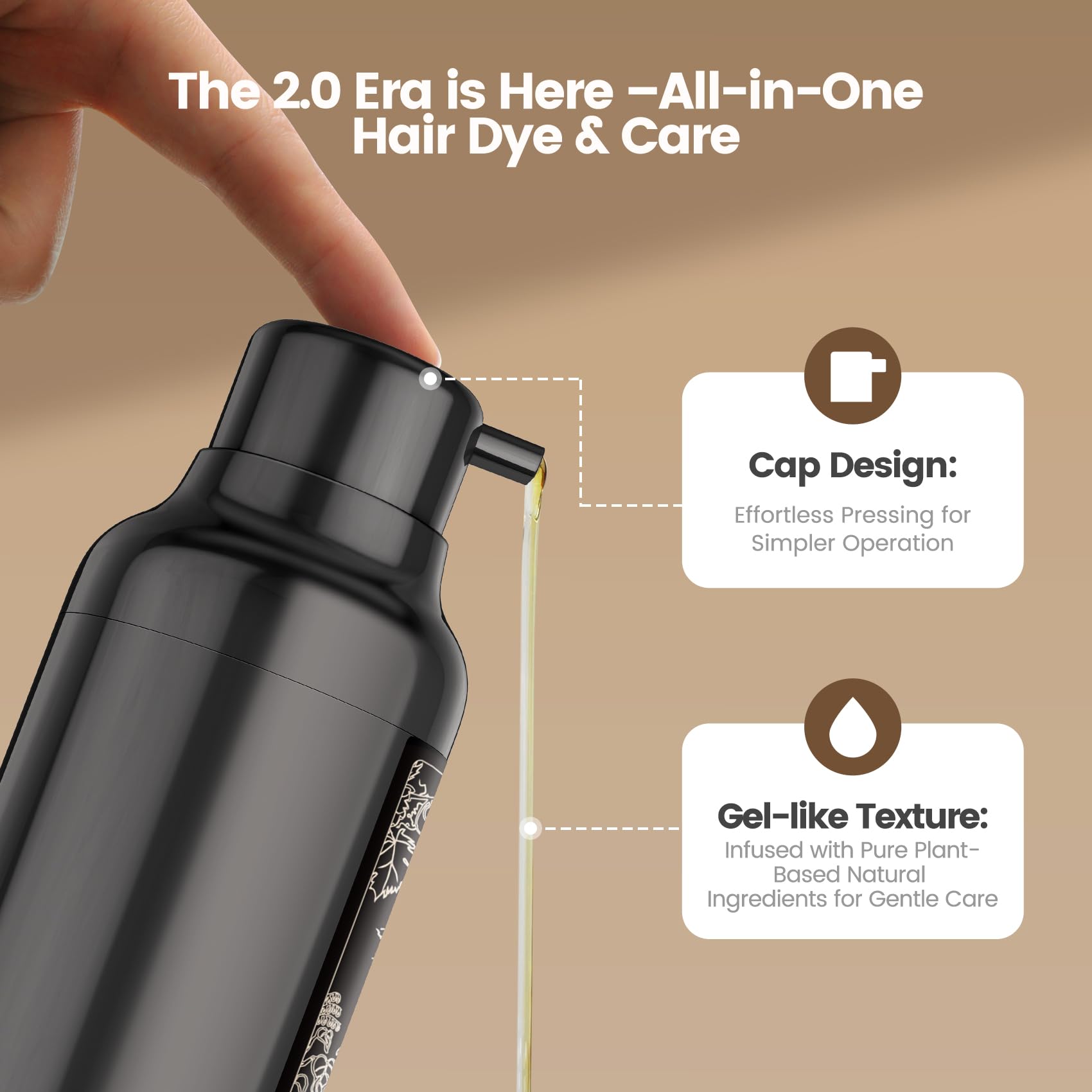 Limer Shampoing couleur Café – couverture grise avec nuance café.
