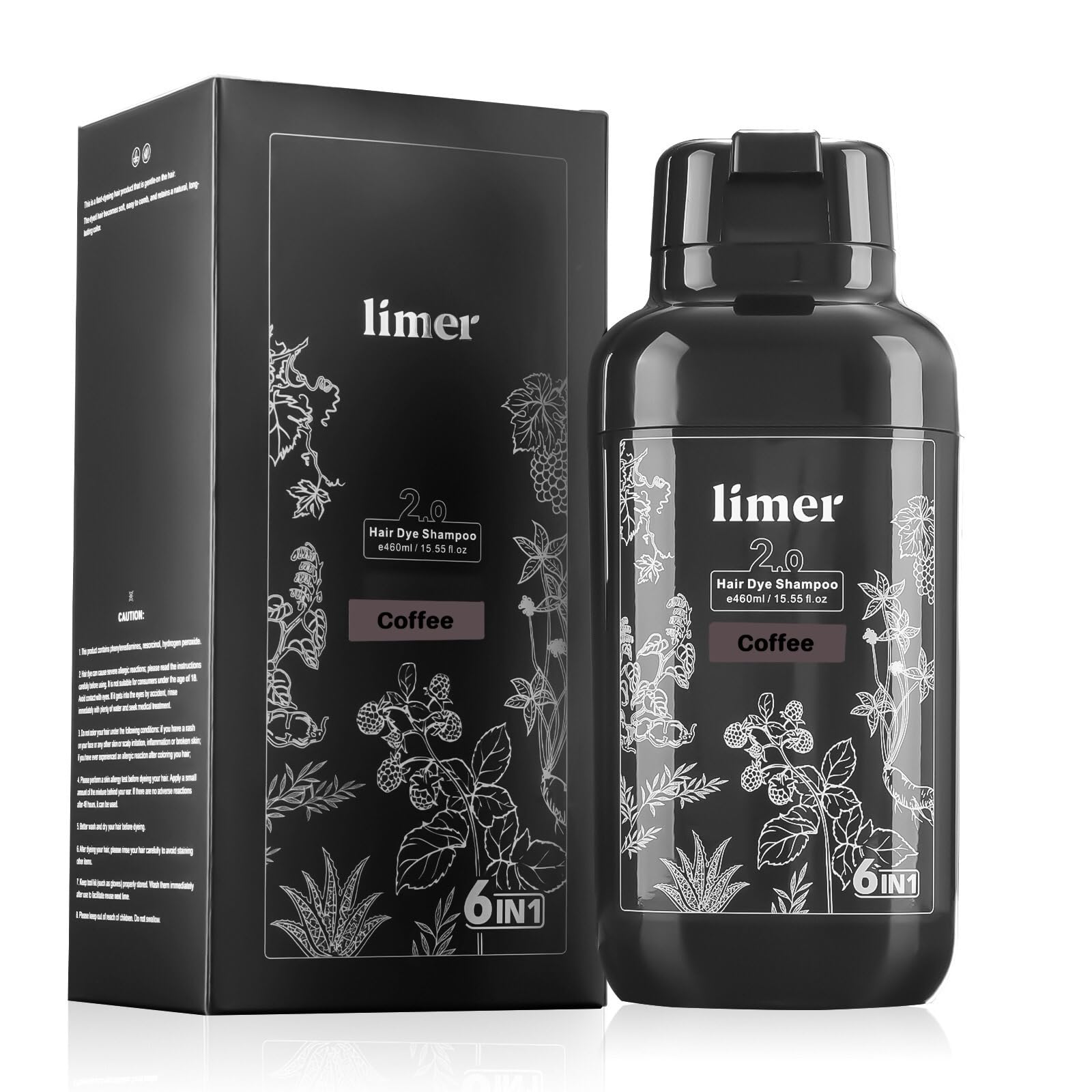 Limer Shampoing couleur Café – extraits herbaux nourrissent le cuir chevelu.