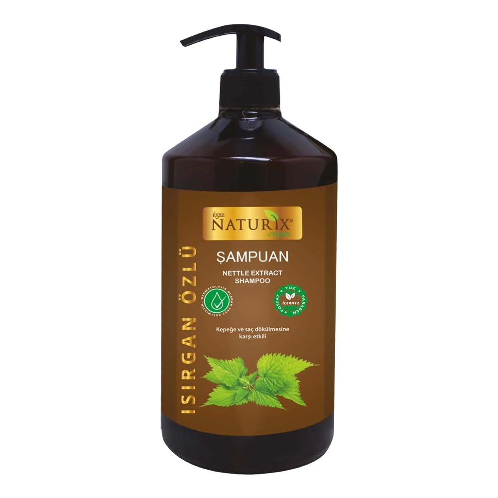 Shampoing LIMOPA à l'ortie en flacon, soin capillaire naturel et fortifiant