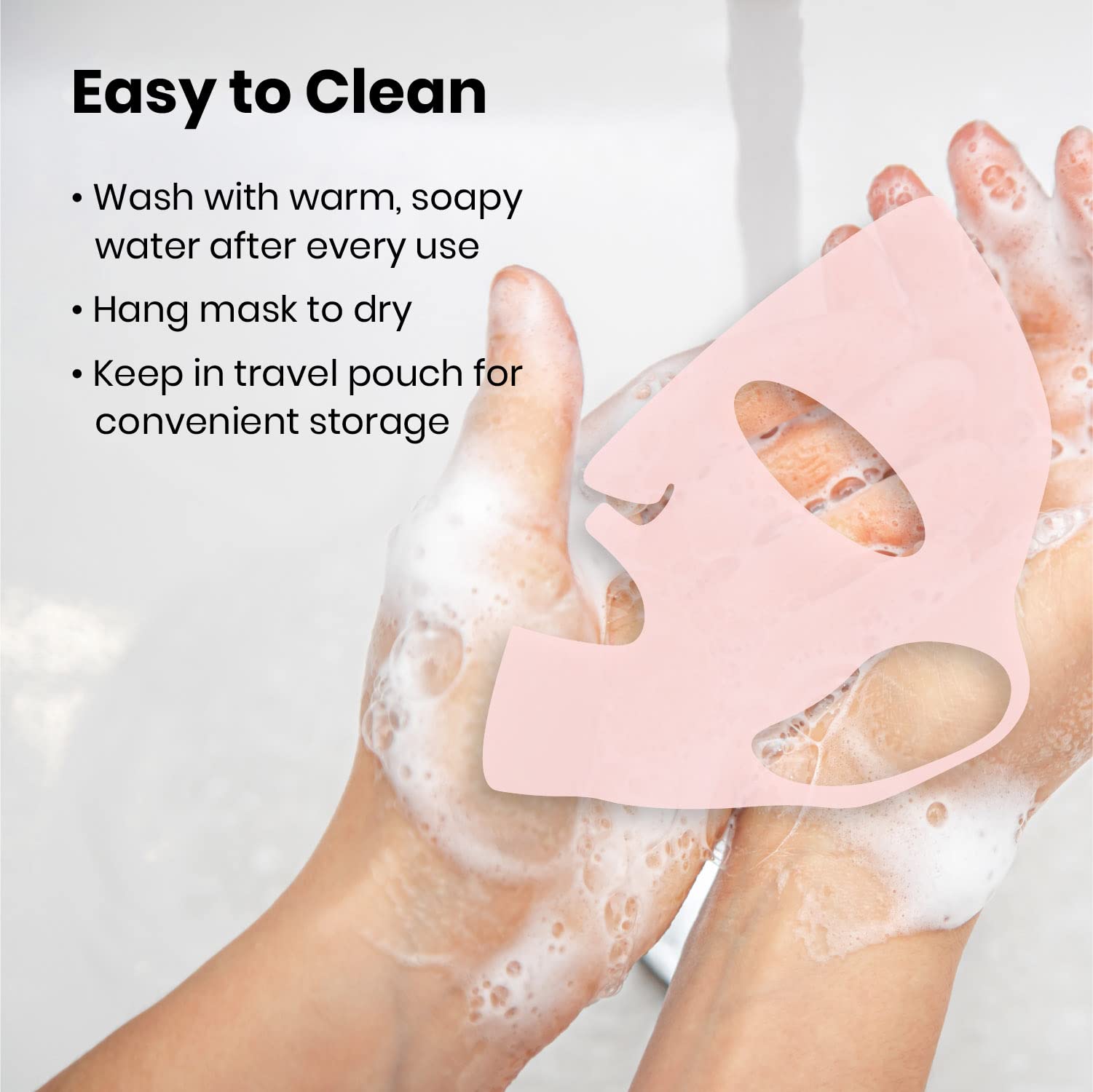 Lindo Silimask silicone premium, toucher doux et sans odeur.