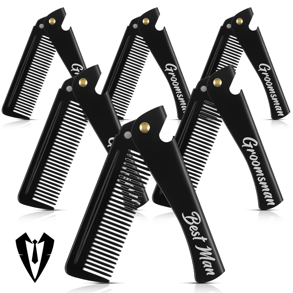 Peigne Lineshading pliant en inox avec ouverture de bouteille, pratique en voyage