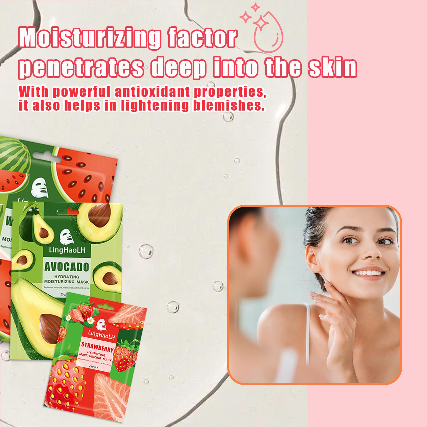 LingHaoLH pack masques visage: expérience spa à domicile.