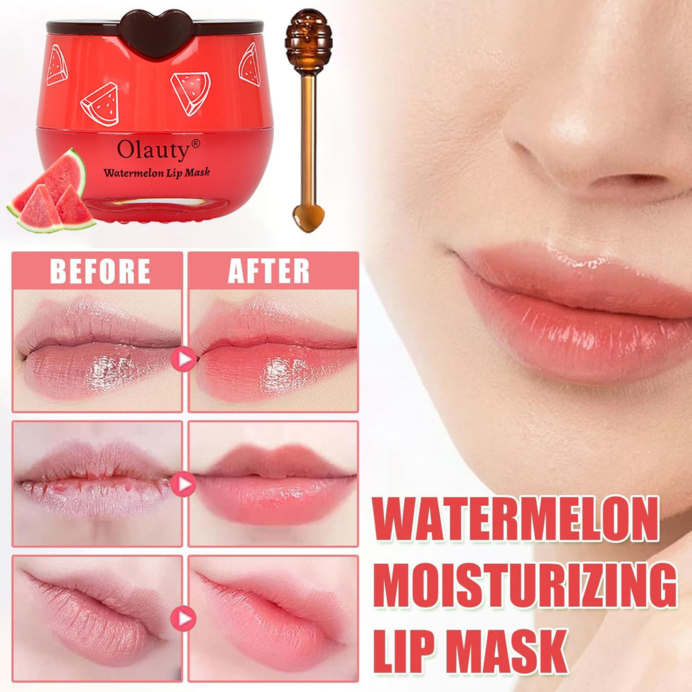 Lingyun pot masque lèvres au miel pastèque, soin nourrissant et hydratant.