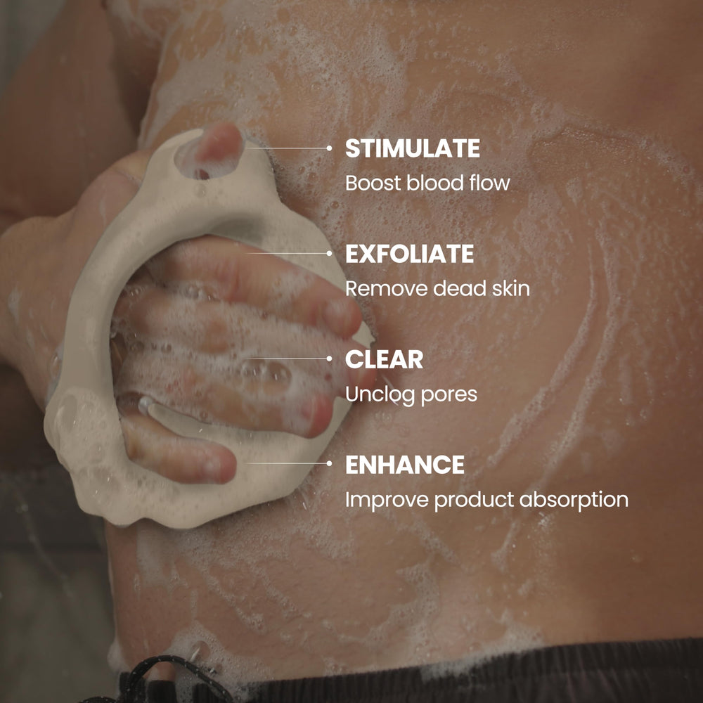 Lintach douche silicone peau sensible doux, soin quotidien confortable.