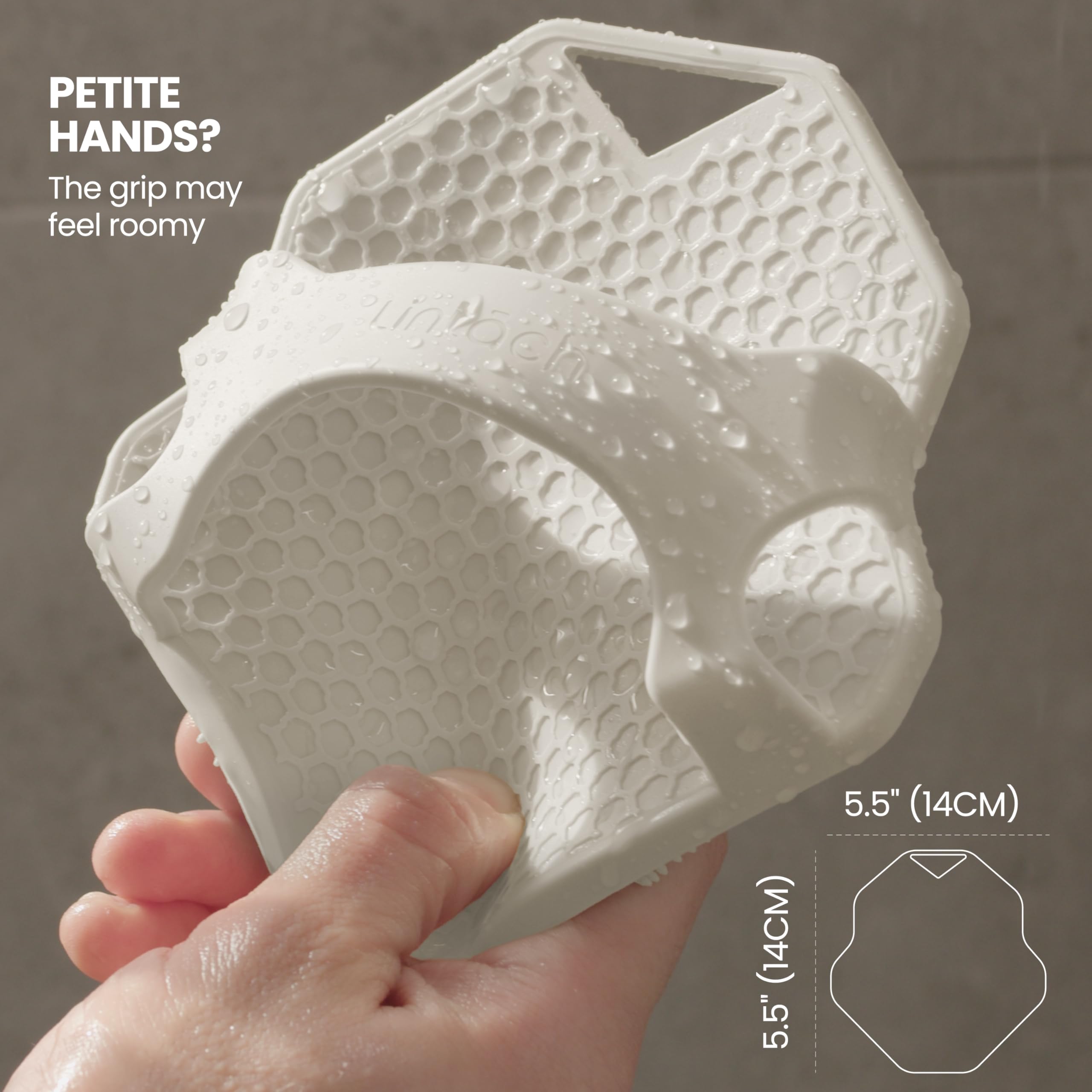 Lintach silicone antiderapante poignee, usage stable en douche.