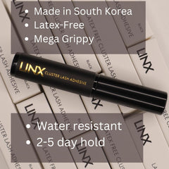 Base d’application LINX facilitant le dépôt sous les cils naturels.
