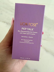 LION POSE PEP TALK — Texture crémeuse prête à l'emploi pour la peau.