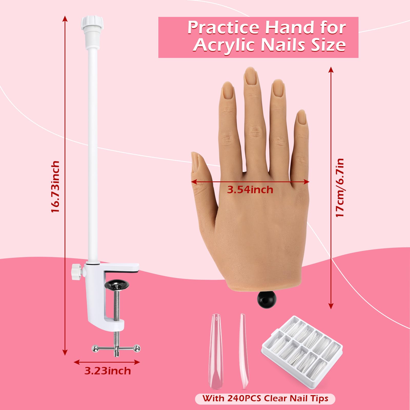 Doigts flexibles et maniables LionVision pour varier les poses d’ongles.