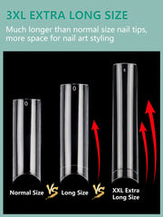 Embouts d'ongles LIONVISION, formes variées après ponçage et coupe.