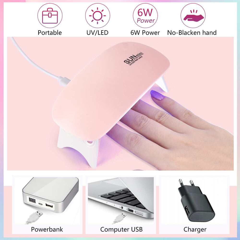 Lampe sèche-ongles mini en action pour accélérer le séchage