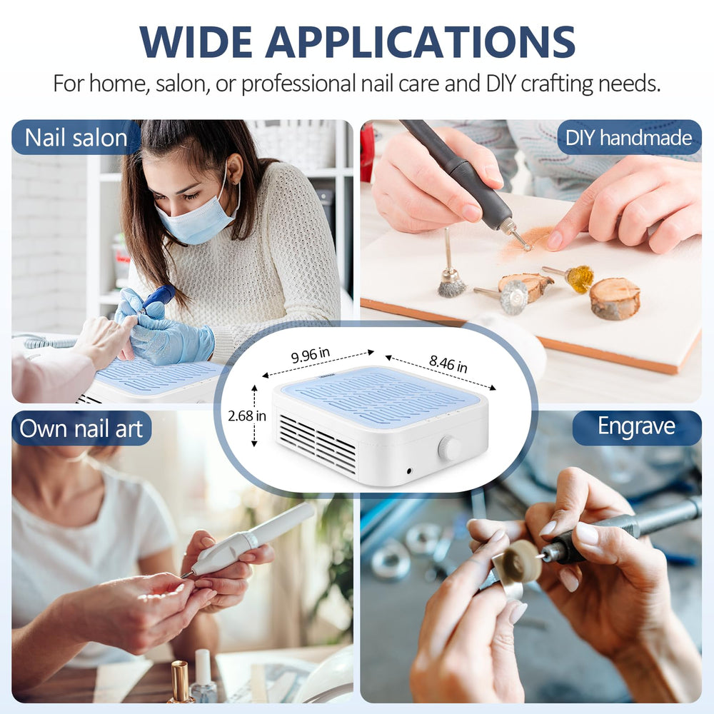 LIONVISON Nail Dust Collector domicile: idéal pour atelier et salon à domicile
