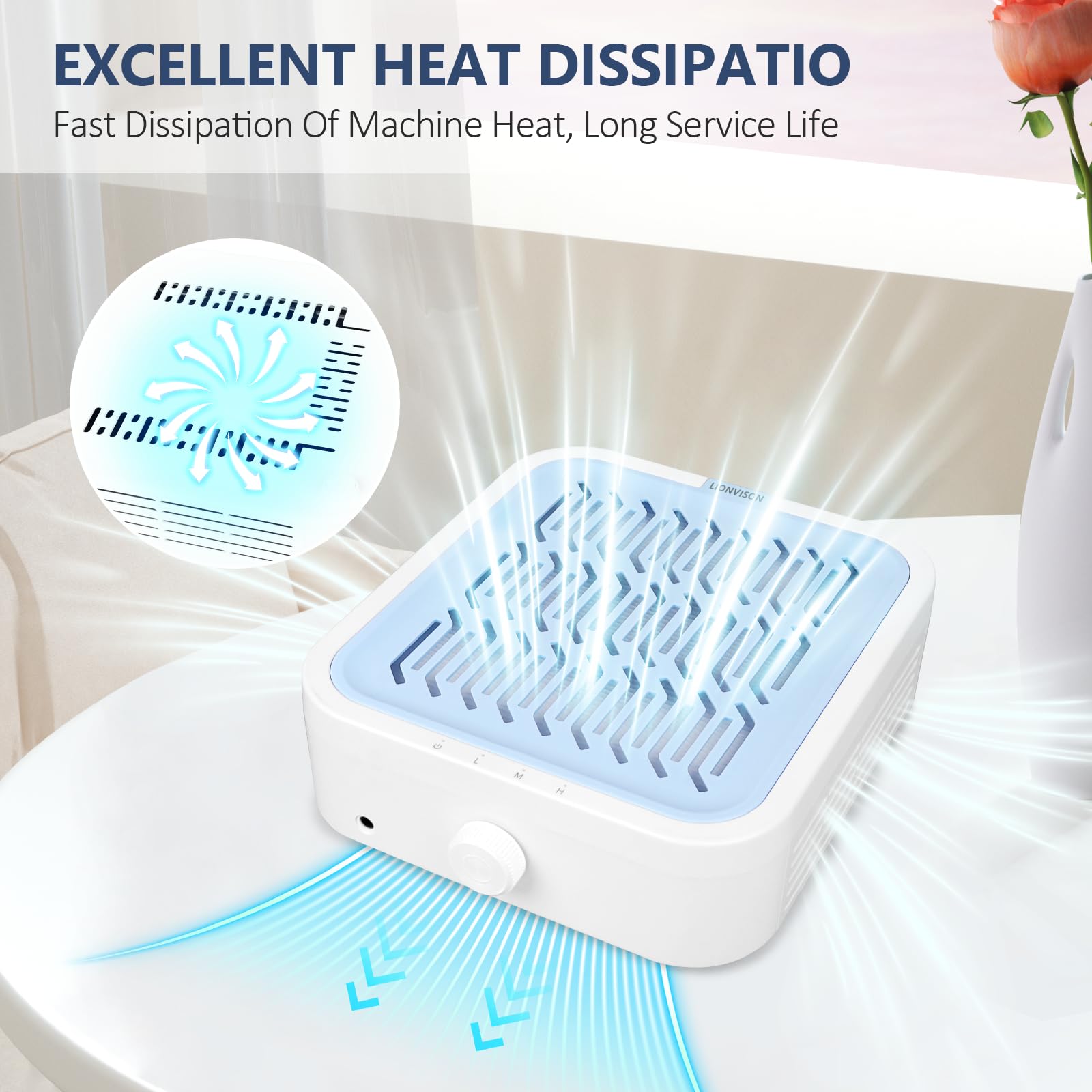 LIONVISON Nail Dust Collector prise en main: portable pour déplacements et ateliers