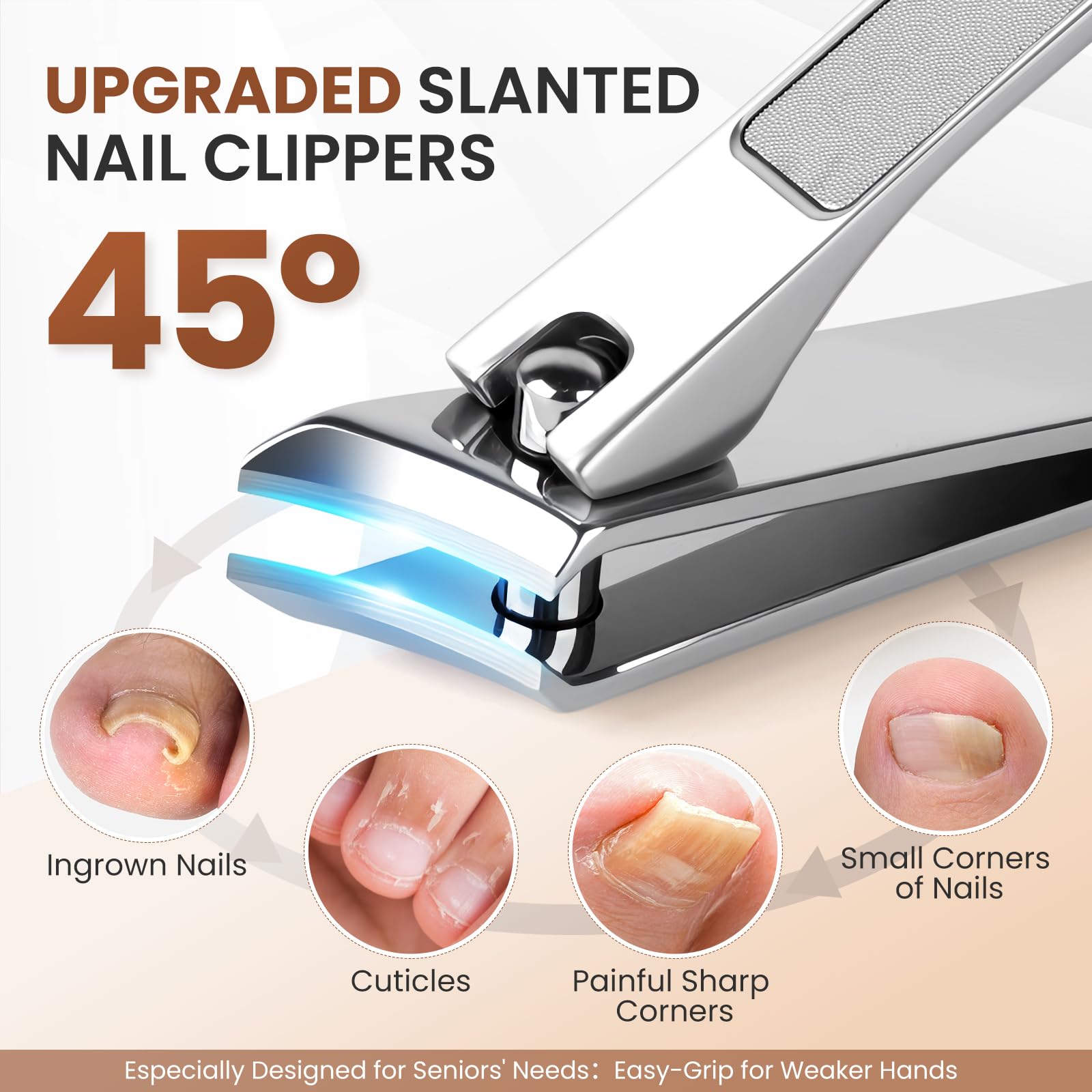Pince-cuticules LIONVISION pour retouches précises autour de l ongle.