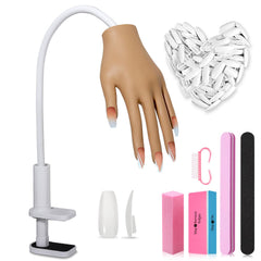 Main de pratique LIONVISION en silicone pour s’exercer à l’application d’ongles.