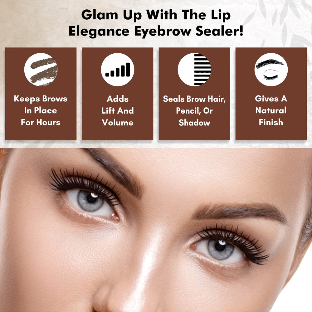 Lip Elegance – scellement des sourcils et poudre pour une définition durable.