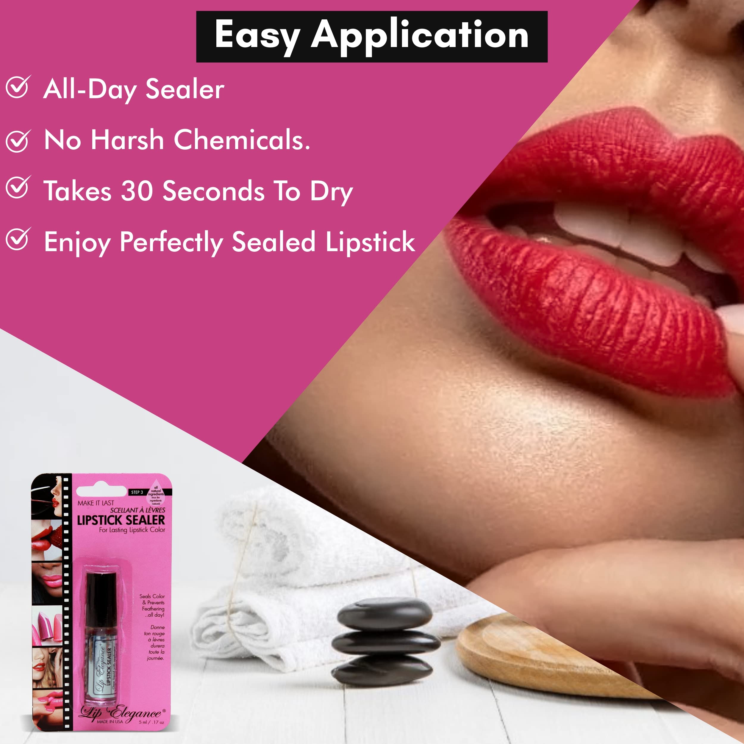 Lip Elegance fini satin léger et durable pour une lèvre bien définie.