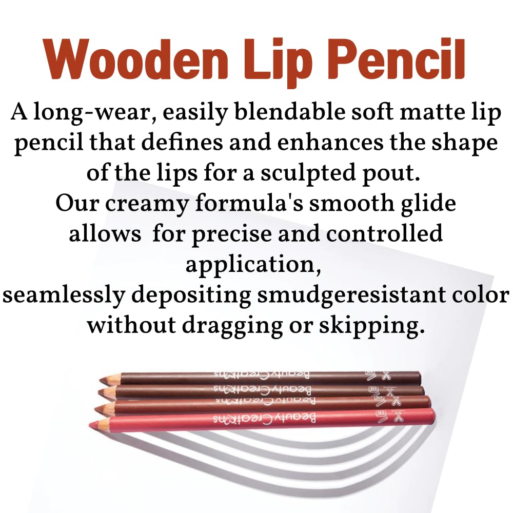 Lip liner bois: contour précis et remplissage rapide pour une bouche polie.