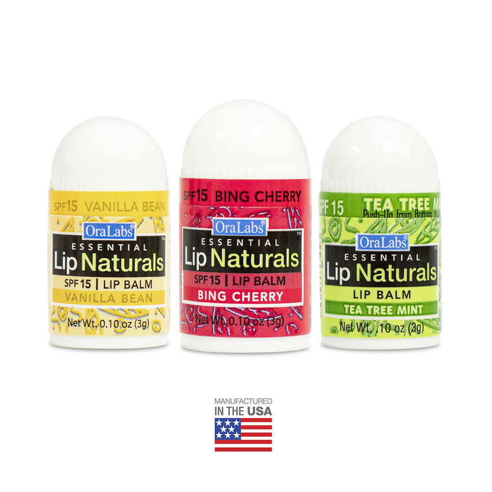 Baume Lip Naturals menthe-arbre-a-the, fraîcheur instantanée et protection SPF.
