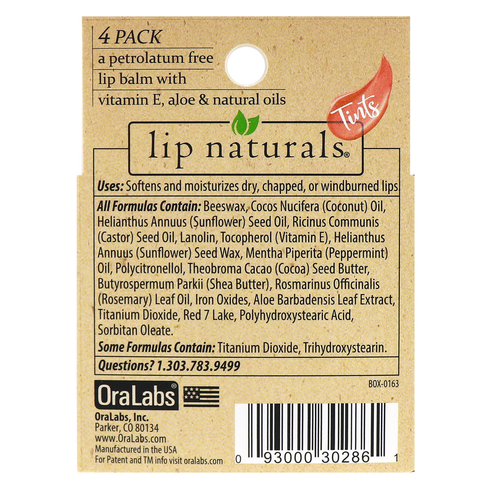 Lip Naturals emballage pratique : facilité de transport et rangement