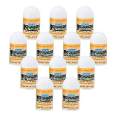 Lip Naturals mini baume lèvres vanille SPF15 en tube compact, hydratant rapide.