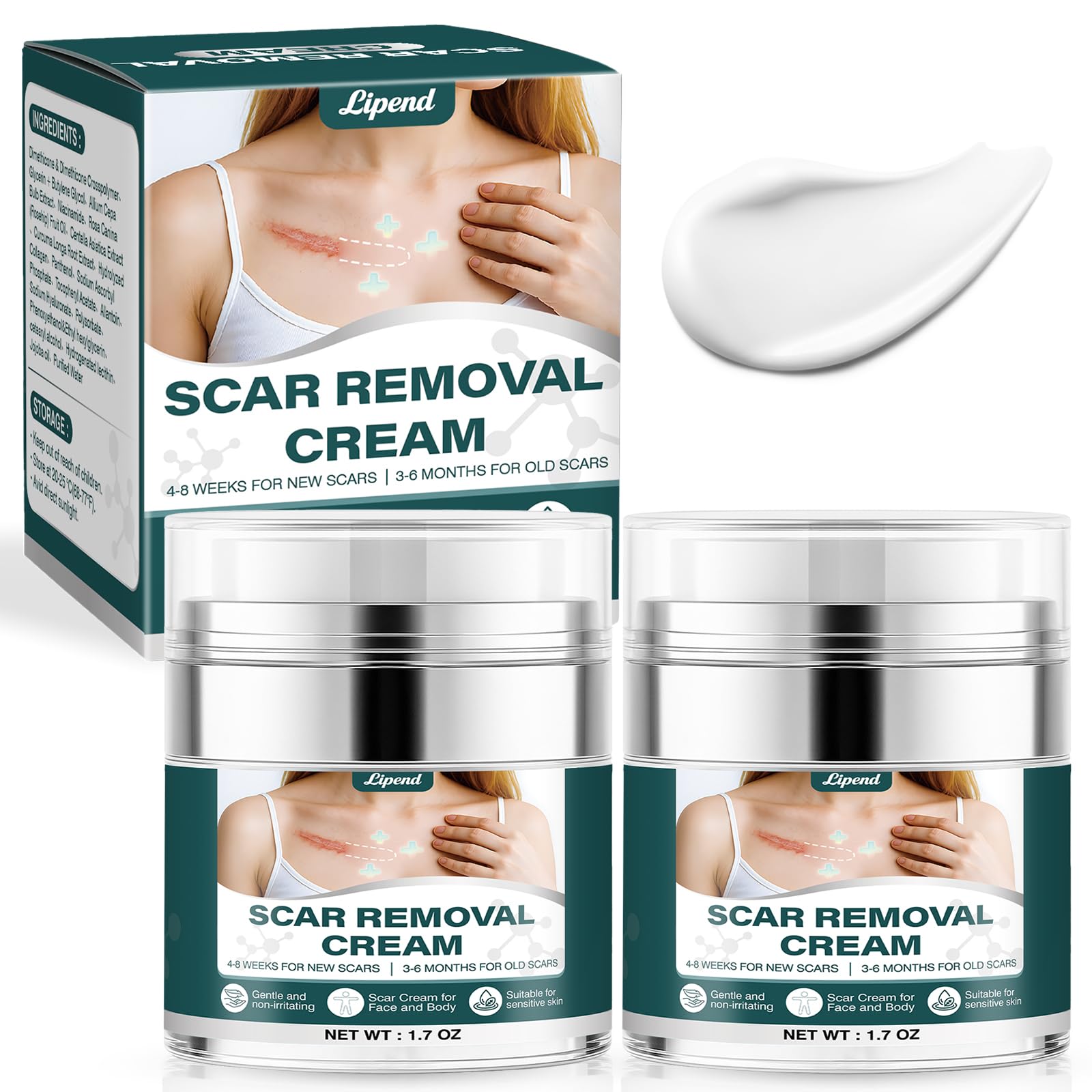 LIPEND Gel Cicatrice - Bouteille facile à utiliser pour les cicatrices.