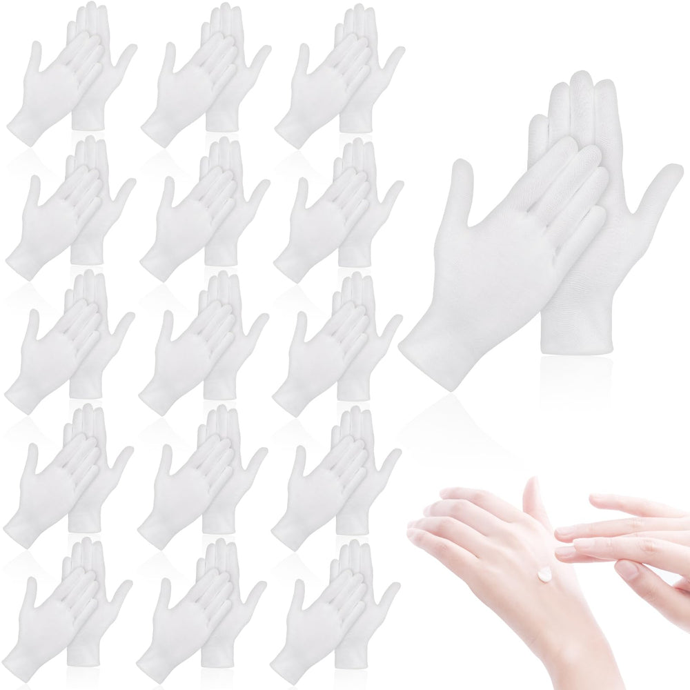 Lipetol gants coton blanc ensemble 36 paires pour usage quotidien sans traces.