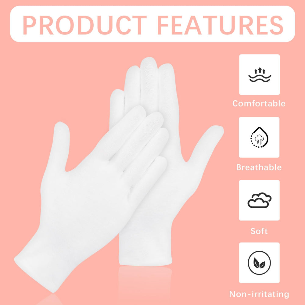 Lipetol gants coton blanc hydratent les mains pendant le sommeil.