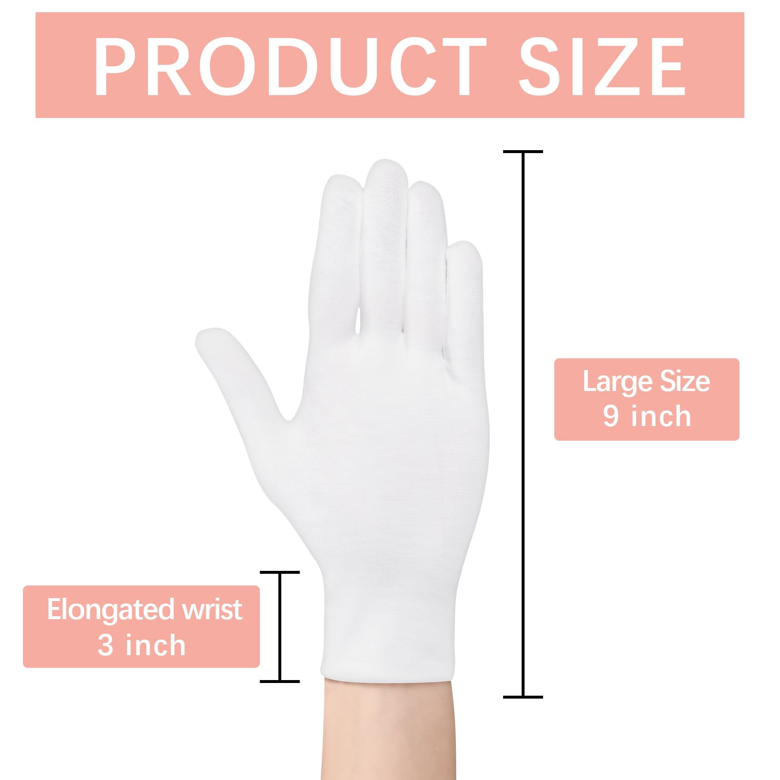 Lipetol gants coton blanc taille XL pour toutes les mains.
