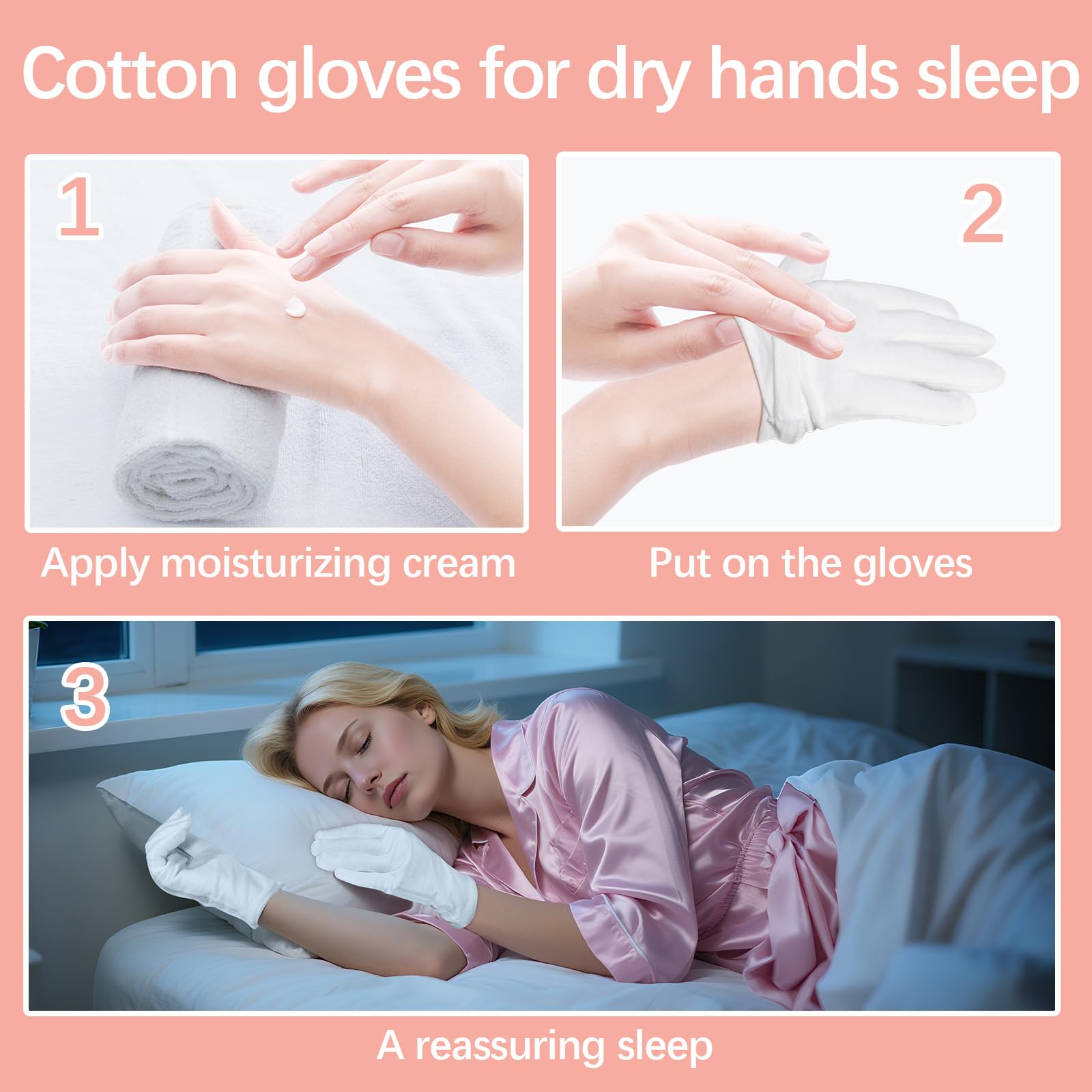 Lipetol gants coton blanc polyvalents pour cosplay, bijoux et arts.