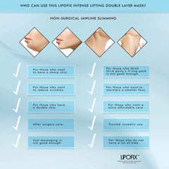 Lipofix Lift & Firm : application ciblée sur le menton pour contours plus nets.