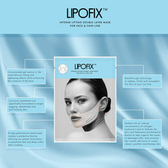 Lipofix Lift & Firm : texture du masque prête à être appliquée sur le cou.