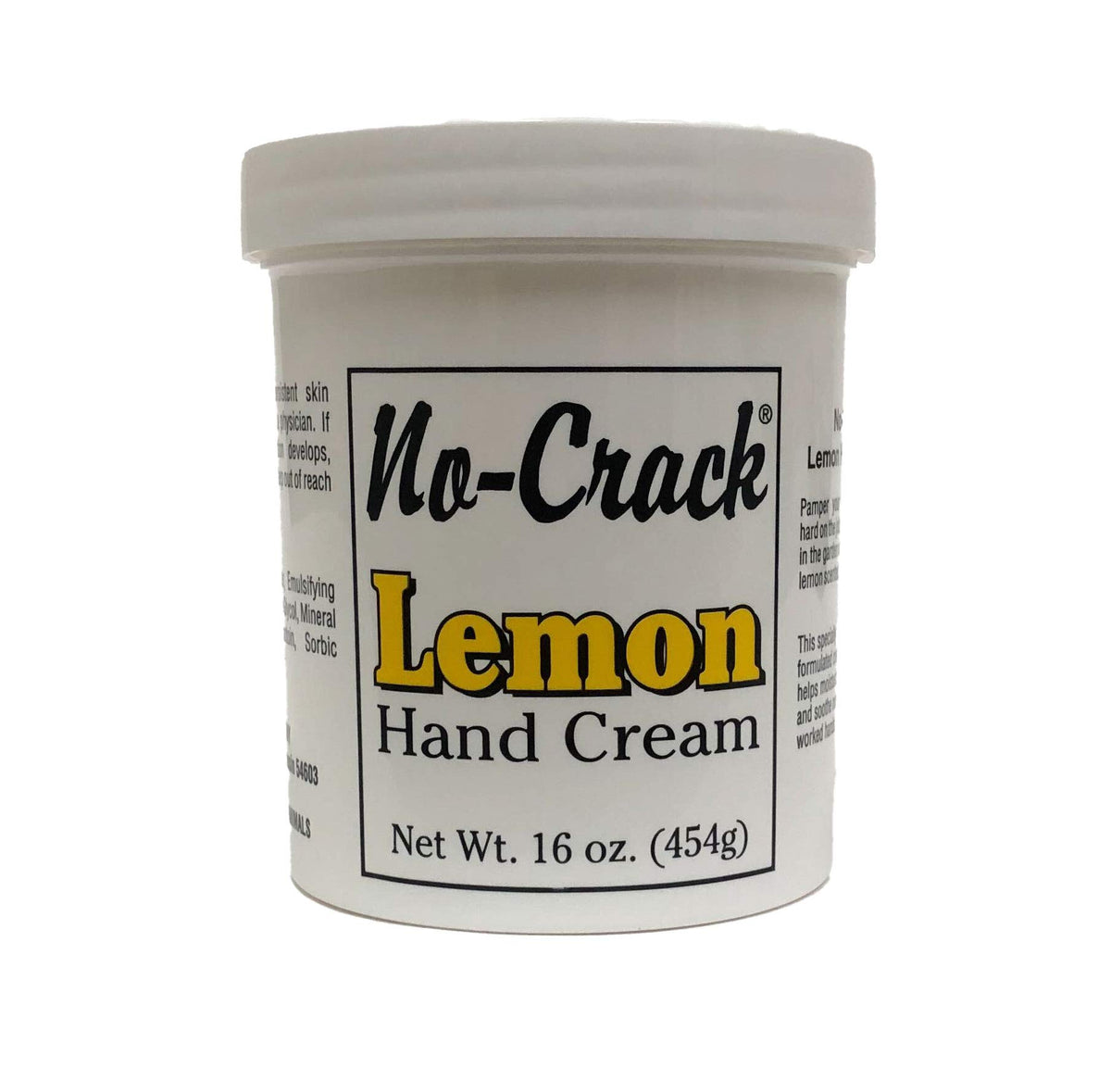 Crème mains Liphontcta citron, bocal de 16 onces, hydratation rapide et non grasse.