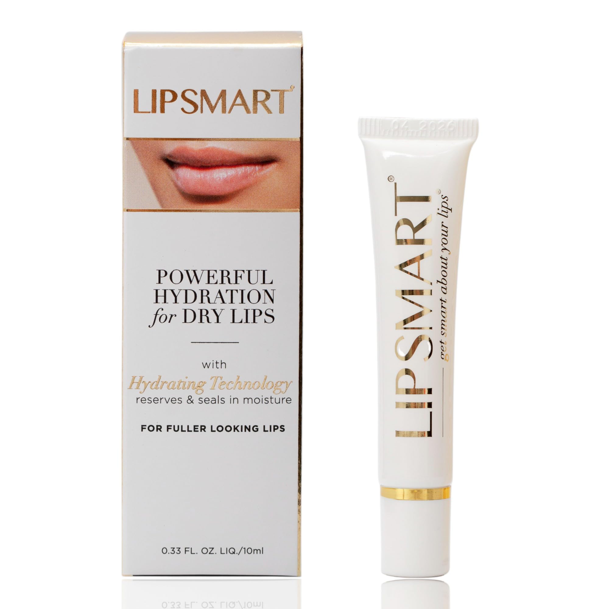 LipSmart emballage et applicateur faciles, hydratation rapide.