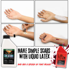 Liquid Latex Fashions Creature corps: maquillage rapide et durable