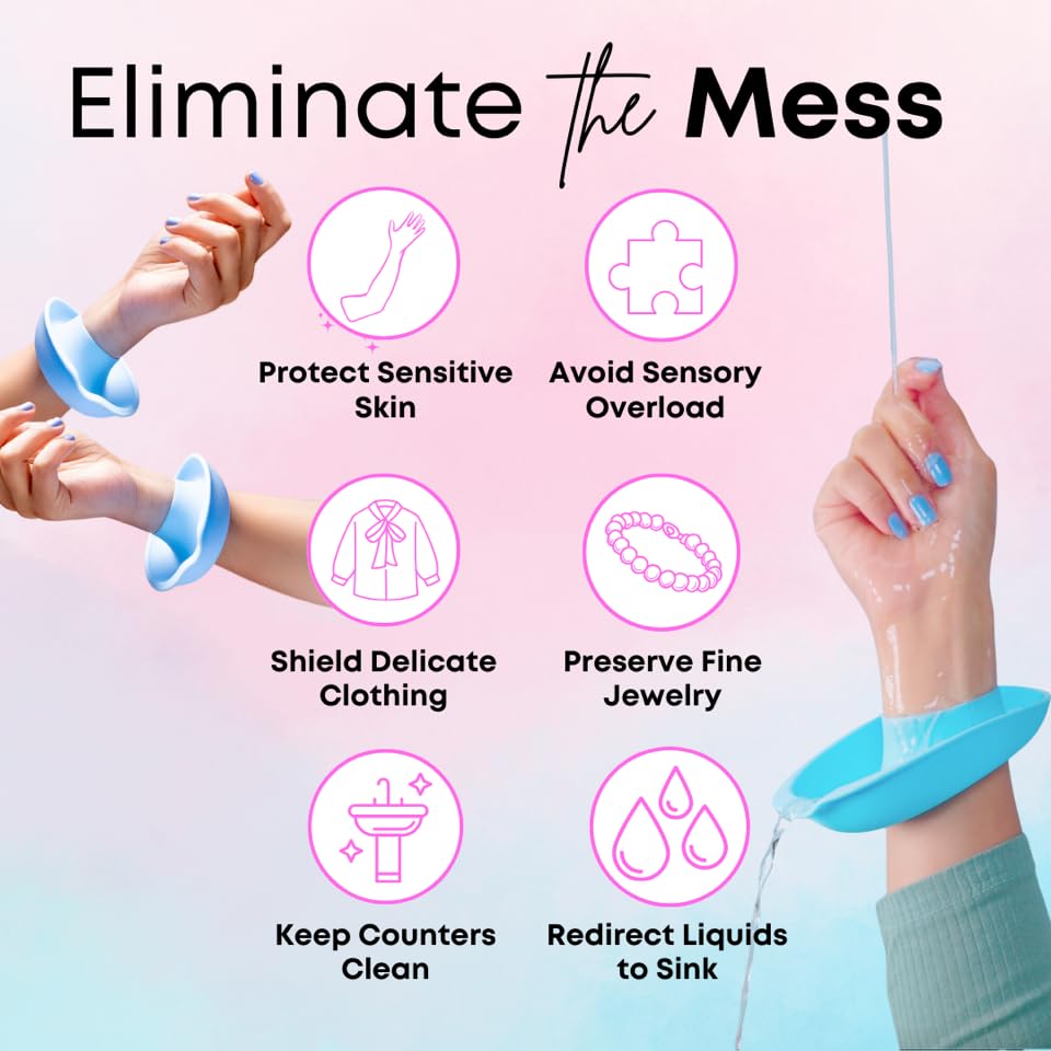 LiquiBands protège-manche en silicone empêche les taches d eau sur les vêtements.