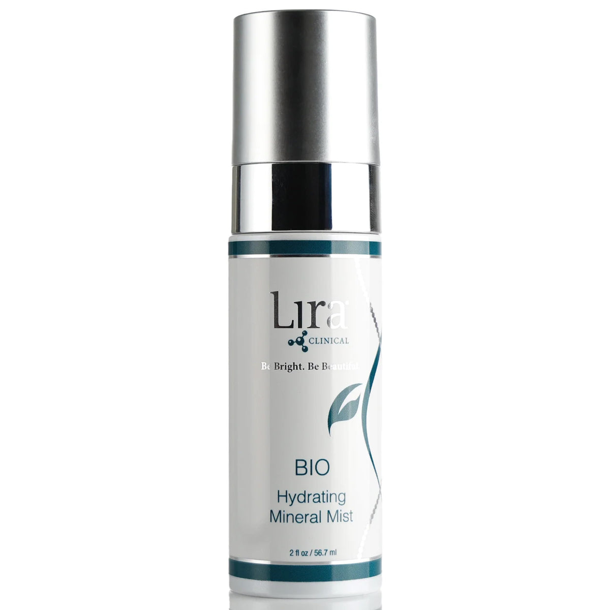 Lira Clinical BIO Brume Minérale Hydratante, bouteille portable offrant hydratation rapide en déplacement.